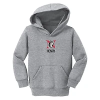 Toddler Chad & Jake Heather Gray Northeastern Huskies Personalized Pullover Hoodie