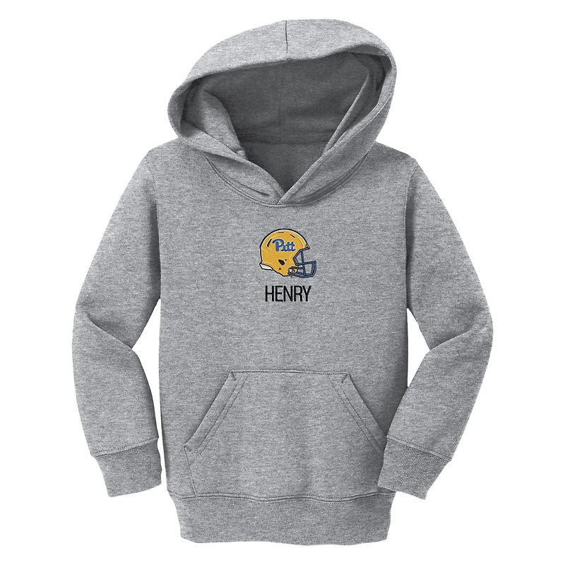 Toddler Chad & Jake Heather Gray Pitt Panthers Personalized Pullover Hoodie