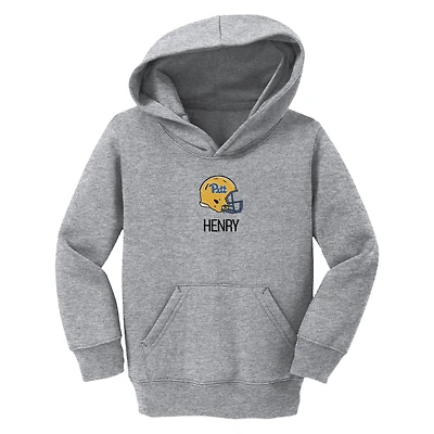Toddler Chad & Jake Heather Gray Pitt Panthers Personalized Pullover Hoodie