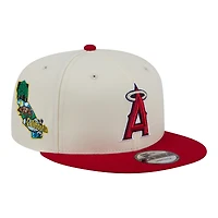 Men's New Era Cream/Red Los Angeles Angels Localized 9FIFTY Snapback Hat