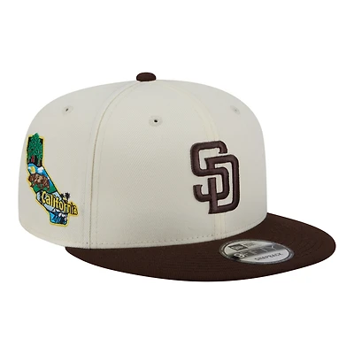 Men's New Era Cream/Brown San Diego Padres Localized 9FIFTY Snapback Hat