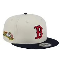 Men's New Era Cream/Navy Boston Red Sox Localized 9FIFTY Snapback Hat