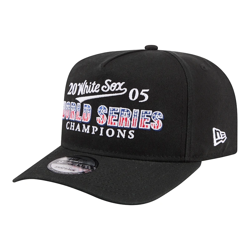 Men's New Era Black Chicago White Sox 2005 World Series Champions Historic 9FIFTY A-Frame Snapback Hat