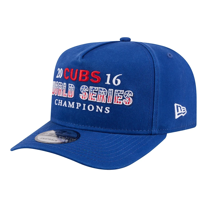 Men's New Era Royal Chicago Cubs 2016 World Series Champions Historic 9FIFTY A-Frame Snapback Hat