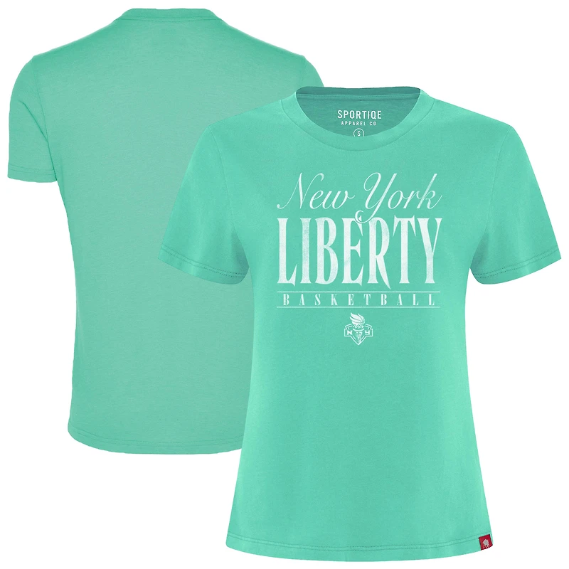 Women's Sportiqe Mint New York Liberty Arcadia T-Shirt