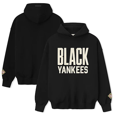 Men's Black Yankees Fear of God x Negro Leagues Baseball Museum Fleece Pullover Hoodie