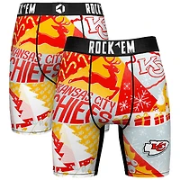Men's Rock Em Socks Red Kansas City Chiefs Holiday Tacky Remix Boxer Briefs