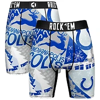 Men's Rock Em Socks Royal Indianapolis Colts Holiday Tacky Remix Boxer Briefs