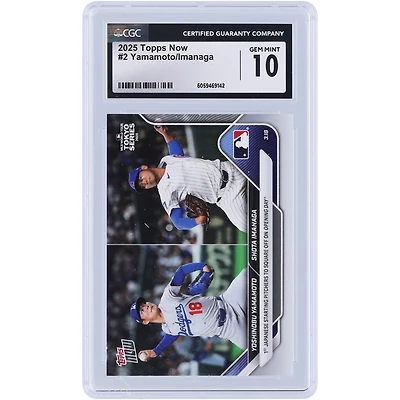 Yoshinobu Yamamoto & Shota Imanaga 2025 Topps Now 1st Japanese Starting Pitchers To Square Off On Opening Day #2 CGC Authenticated Card