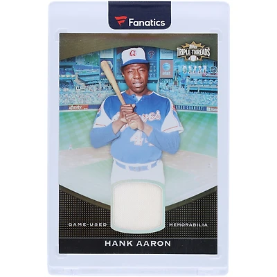 Hank Aaron Atlanta Braves 2011 Topps Triple Threads Game-Used Relic #TTUSR-49 #1/27 Card