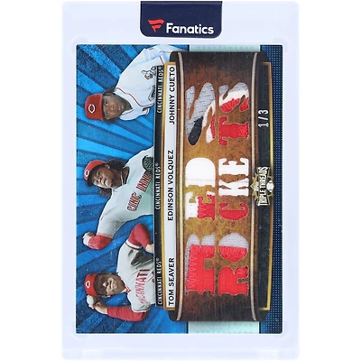 Tom Seaver, Johnny Cueto & Edinson Volquez Cincinnati Reds 2011 Topps Triple Threads Multi Game-Used Relics #TTRC-46 #1/3 Card