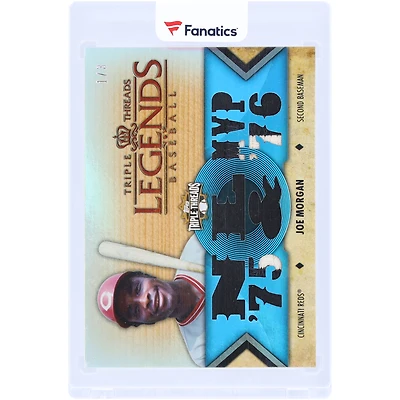 Joe Morgan Cincinnati Reds 2012 Topps Triple Threads Multi Game-Used Relics #TTRL-1 #1/3 Card