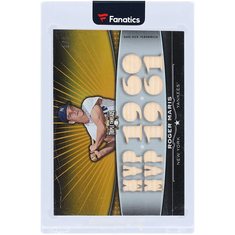 Roger Maris New York Yankees 2011 Topps Triple Threads Multi Game-Used Relics #TTFR-14 #1/9 Card