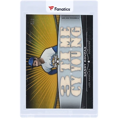Sandy Koufax Los Angeles Dodgers 2011 Topps Triple Threads Multi Game-Used Relics #TTFR-25 #3/9 Card