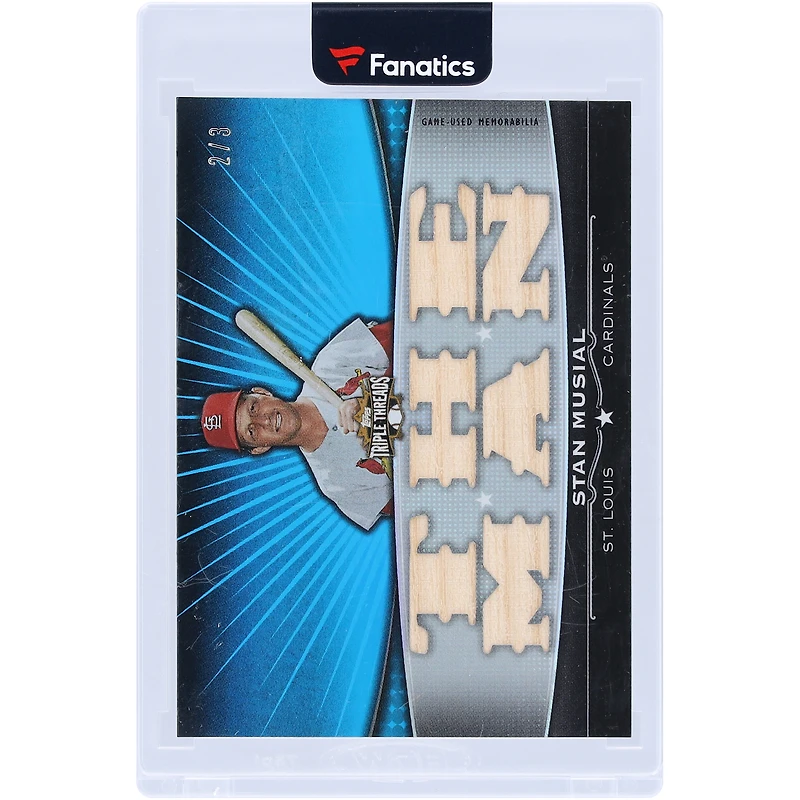 Stan Musial St. Louis Cardinals 2011 Topps Triple Threads Multi Game-Used Relics #TTFR-12 #2/3 Card