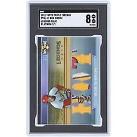 Bob Gibson St. Louis Cardinals 2011 Topps Triple Threads Multi Game-Used Relic Platinum #TTRL-12 #1/1 SGC Authenticated 8 Card