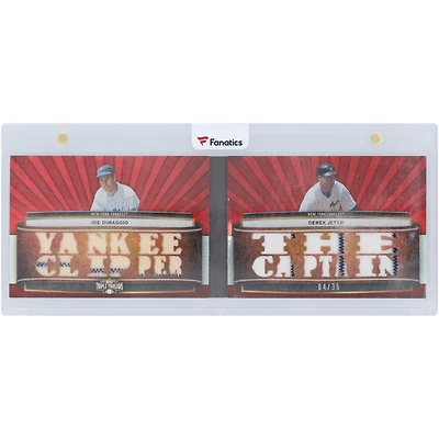 Joe DiMaggio and Derek Jeter New York Yankees 2011 Topps Triple Threads Multi Game-Used Relic Booklet #TTRDC-12 #04/36 Card