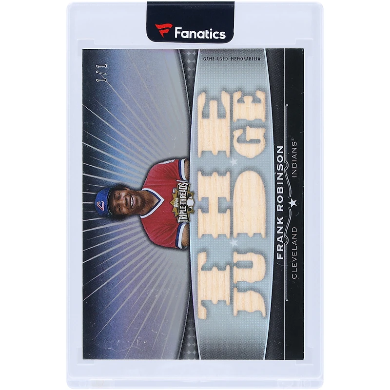 Frank Robinson Cincinnati Reds 2011 Topps Triple Threads Multi Game-Used Relics #TTFR-2 #1/1 Card