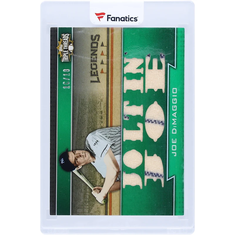 Joe DiMaggio New York Yankees 2011 Topps Triple Threads Multi Game-Used Relics #TTRL-5 #16/18 Card