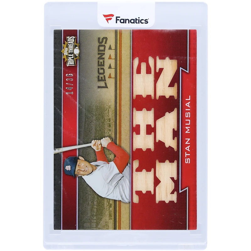 Stan Musial St. Louis Cardinals 2011 Topps Triple Threads Multi Game-Used Relics #TTRL-14 #14/36 Card