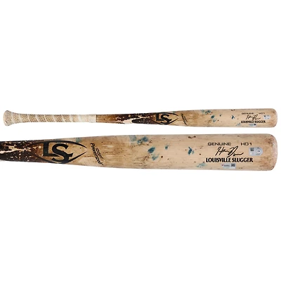 Henry Davis Pittsburgh Pirates Game-Used Tan Louisville Slugger Broken Bat Milwaukee Brewers on June 24, 2025