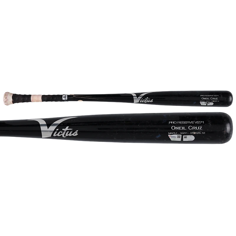 Oneil Cruz Pittsburgh Pirates Game-Used Black Victus Broken Bat Milwaukee Brewers on June 25, 2025