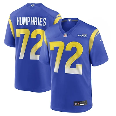 Men's Nike D.J. Humphries  Royal Los Angeles Rams Team Game Jersey