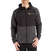 Men's Cutter & Buck Heather Tennessee Volunteers Peshastin Eco Fleece Recycled Raglan Full-Zip Tri-Blend Hybrid Jacket