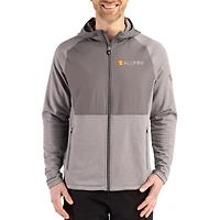 Men's Cutter & Buck Heather Tennessee Volunteers Peshastin Eco Fleece Recycled Raglan Full-Zip Tri-Blend Hybrid Jacket