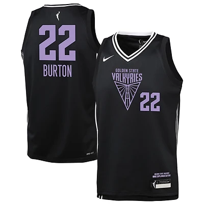 Youth Nike Veronica Burton Eclipse Black Golden State Valkyries Explorer Edition Victory Player Jersey