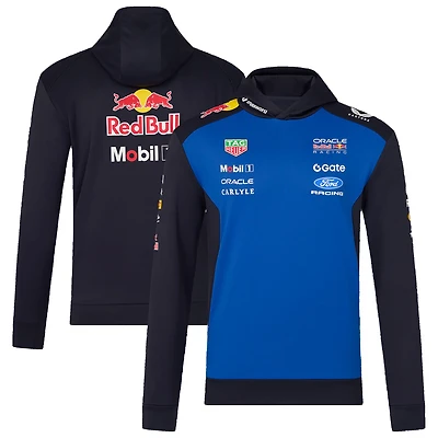 Men's Navy Oracle Red Bull Racing 2026 Replica Long Sleeve Overhead Hoodie