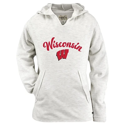 Girls Youth Garb Natural Wisconsin Badgers Hadley Lightweight Sweatshirt