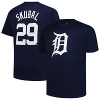 Men's Fanatics Tarik Skubal Navy Detroit Tigers Big & Tall Name Number T-Shirt