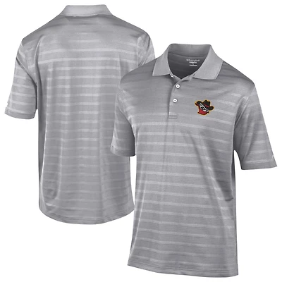 Men's Champion  Gray Quad Cities River Bandits Textured Solid Polo