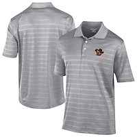Men's Champion  Gray Quad Cities River Bandits Textured Solid Polo