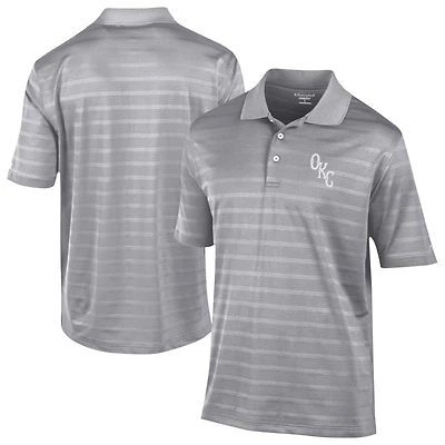 Men's Champion  Gray Oklahoma City Comets Textured Solid Polo