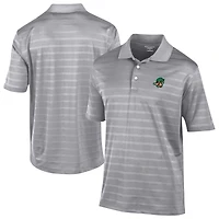 Men's Champion  Gray Down East Wood Ducks Textured Solid Polo
