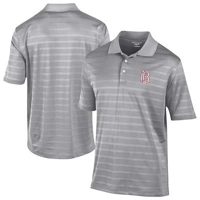 Men's Champion  Gray Birmingham Barons Textured Solid Polo
