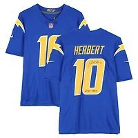 Justin Herbert Los Angeles Chargers Autographed Nike Royal Vapor F.U.S.E. Limited Jersey with "2020 OROY" Inscription