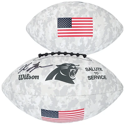 Xavier Legette Carolina Panthers Autographed 2024 Salute To Service Wilson Football