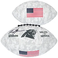 Xavier Legette Carolina Panthers Autographed 2024 Salute To Service Wilson Football