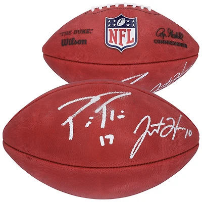 Justin Herbert & Philip Rivers Los Angeles Chargers Autographed Duke Full Color Football