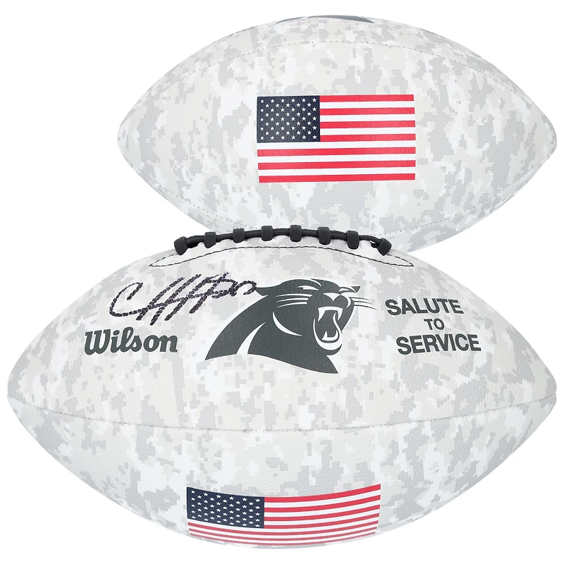 Chuba Hubbard Carolina Panthers Autographed 2024 Salute To Service Wilson Football