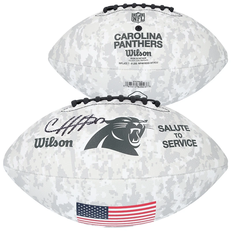 Chuba Hubbard Carolina Panthers Autographed 2024 Salute To Service Wilson Football