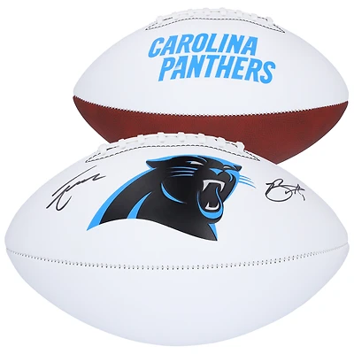 Bryce Young and Tetairoa McMillan Carolina Panthers Autographed Franklin White Panel Football