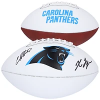 Chuba Hubbard & Xavier Legette Carolina Panthers Autographed Franklin White Panel Football