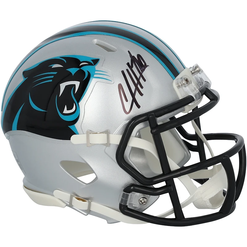 Chuba Hubbard Carolina Panthers Autographed Riddell Speed Mini Helmet