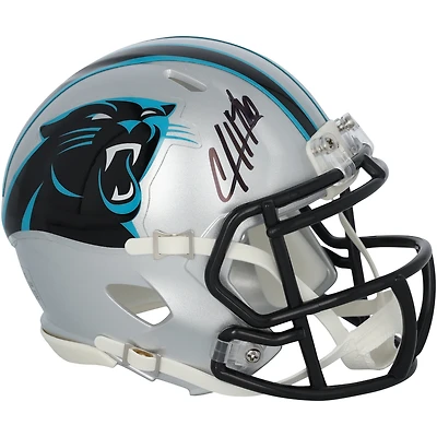 Chuba Hubbard Carolina Panthers Autographed Riddell Speed Mini Helmet