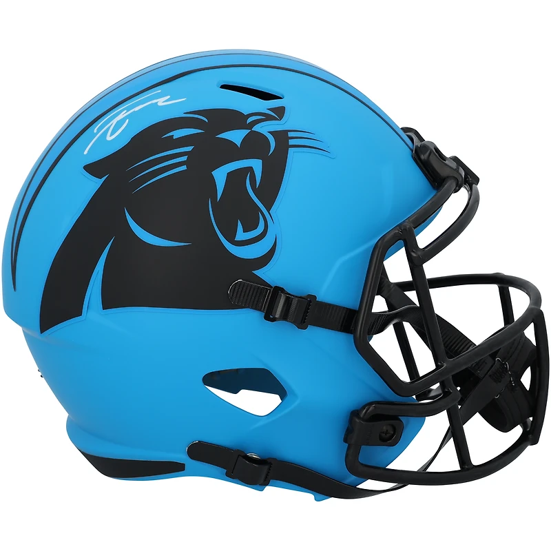 Tetairoa McMillan Carolina Panthers Autographed Riddell Rave Speed Replica Helmet