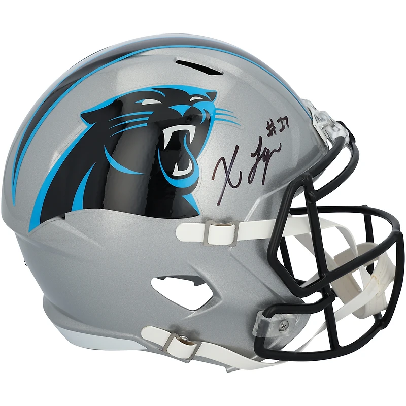 Xavier Legette Carolina Panthers Autographed Riddell Speed Replica Helmet